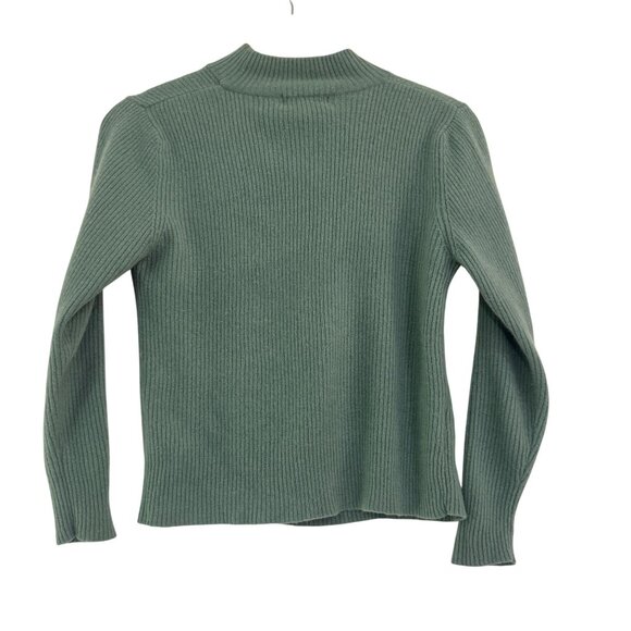 Vtg Cashmere Sutton Studio Womens Sage Green High Neck Long Sleeve Sweater S - Picture 4 of 6